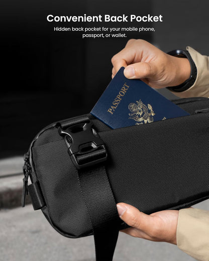 Compact EDC Sling Bag 3L-10L, Minimalist Crossbody Bag Chest Shoulder Pack for Men Women, X-pac/Recycled Polyester