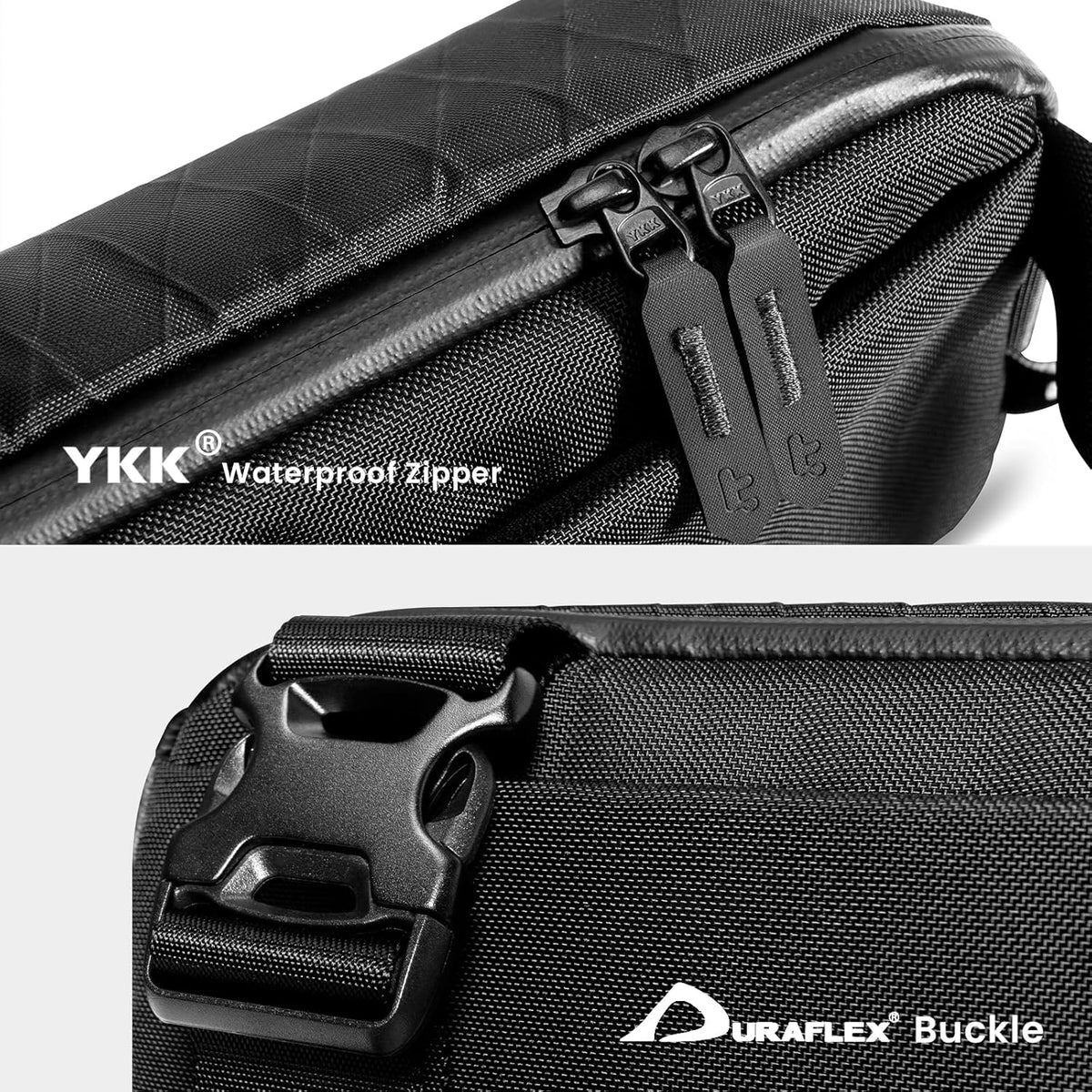 Compact EDC Sling Bag 3L-10L, Minimalist Crossbody Bag Chest Shoulder Pack for Men Women, X-pac/Recycled Polyester