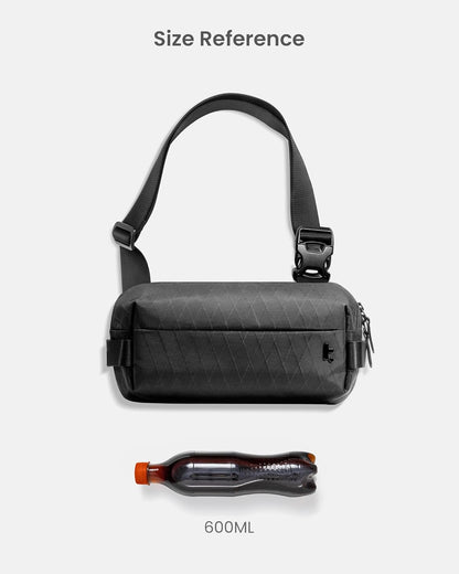 Compact EDC Sling Bag 3L-10L, Minimalist Crossbody Bag Chest Shoulder Pack for Men Women, X-pac/Recycled Polyester