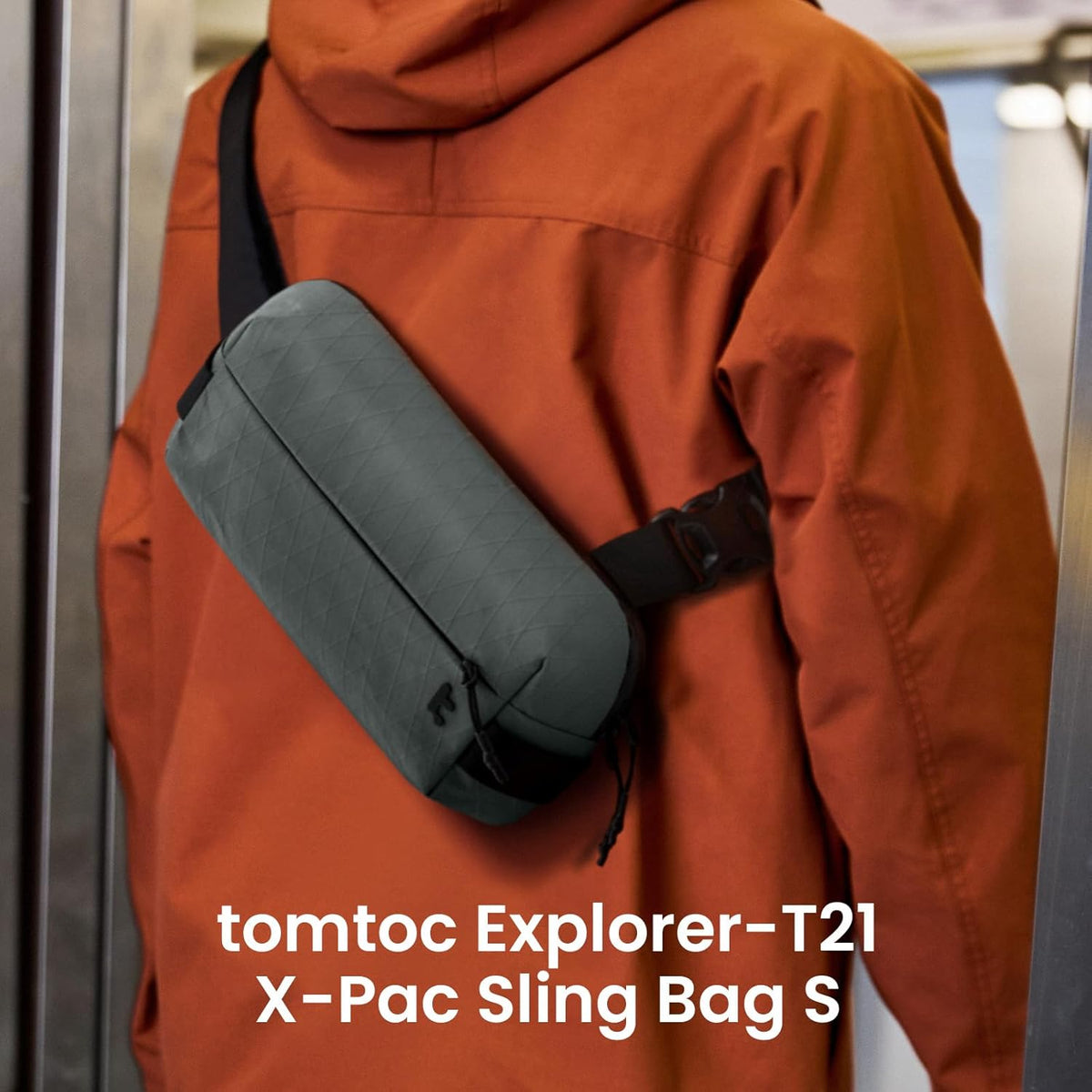 Compact EDC Sling Bag 3L-10L, Minimalist Crossbody Bag Chest Shoulder Pack for Men Women, X-pac/Recycled Polyester
