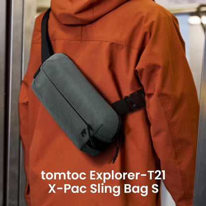 Compact EDC Sling Bag 3L-10L, Minimalist Crossbody Bag Chest Shoulder Pack for Men Women, X-pac/Recycled Polyester