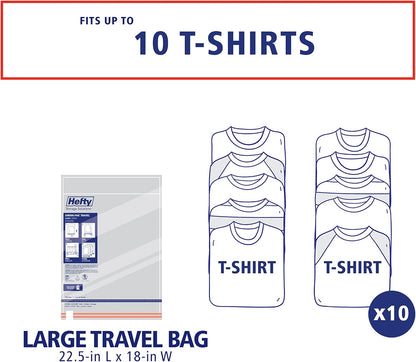 Shrink-Pak Large Travel Bags - Airtight Storage Bags for Maximum Space Saving, Travel Essentials, Ideal for Packing, Durable, Reliable Compression with Sealed Protection