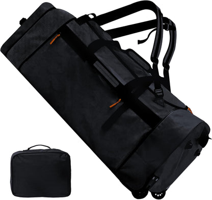 110L 120L Rolling Duffel Bag with Wheels - 28 Inch Heavy Duty No Sag Waterproof Travel Duffel, Foldable Lightweight Luggage with Shoulder Straps Dividers for Camping Cargo Air Travel