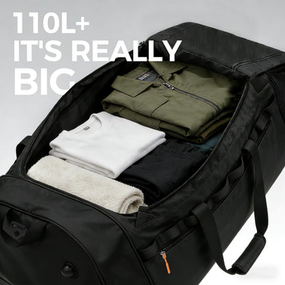 110L 120L Rolling Duffel Bag with Wheels - 28 Inch Heavy Duty No Sag Waterproof Travel Duffel, Foldable Lightweight Luggage with Shoulder Straps Dividers for Camping Cargo Air Travel