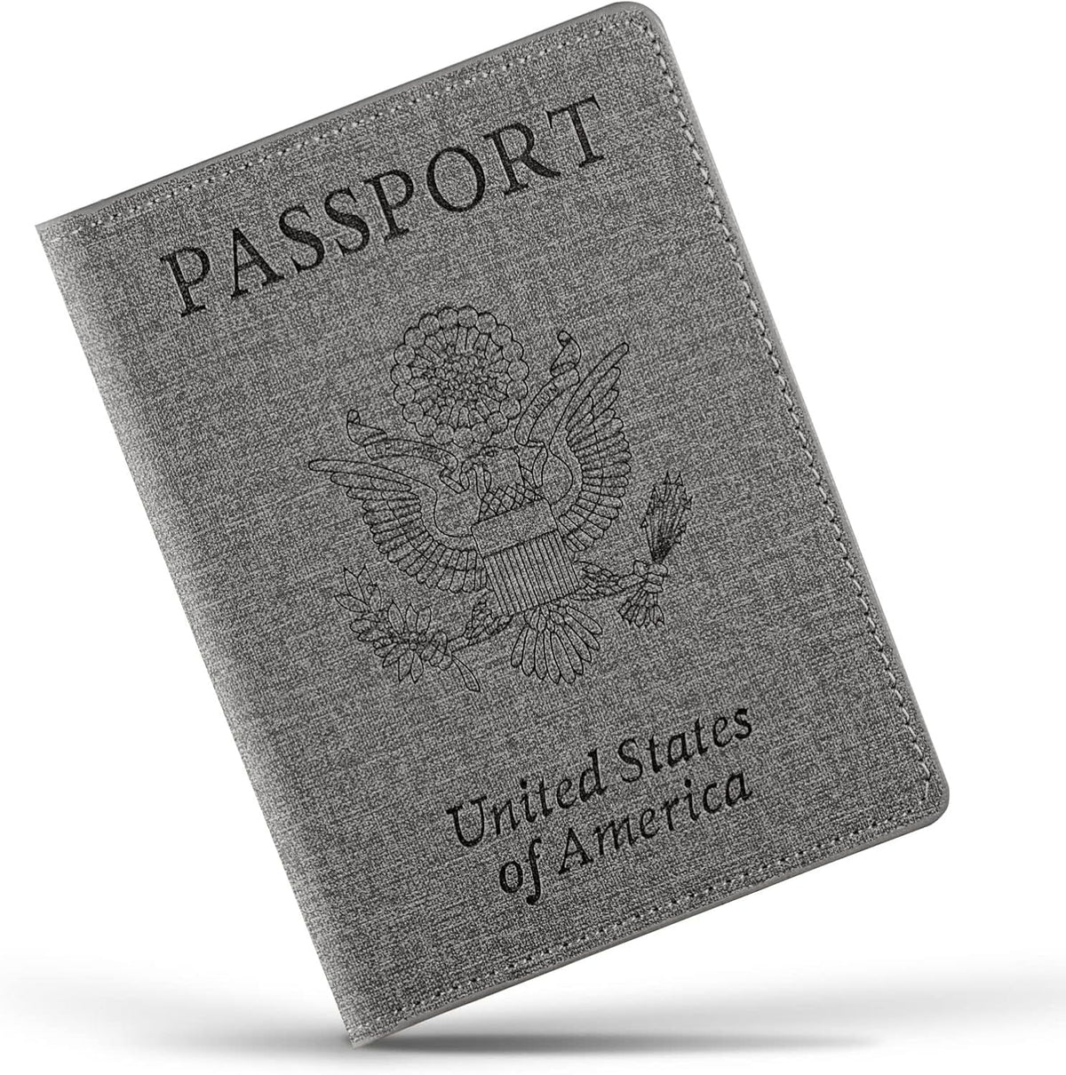 Passport Cover With Card Slots RFID Blocking-White&Black | PU Leather Lightweight slim travel passport cover wallet with 4pcs RFID Blocking Credit/ID card slots
