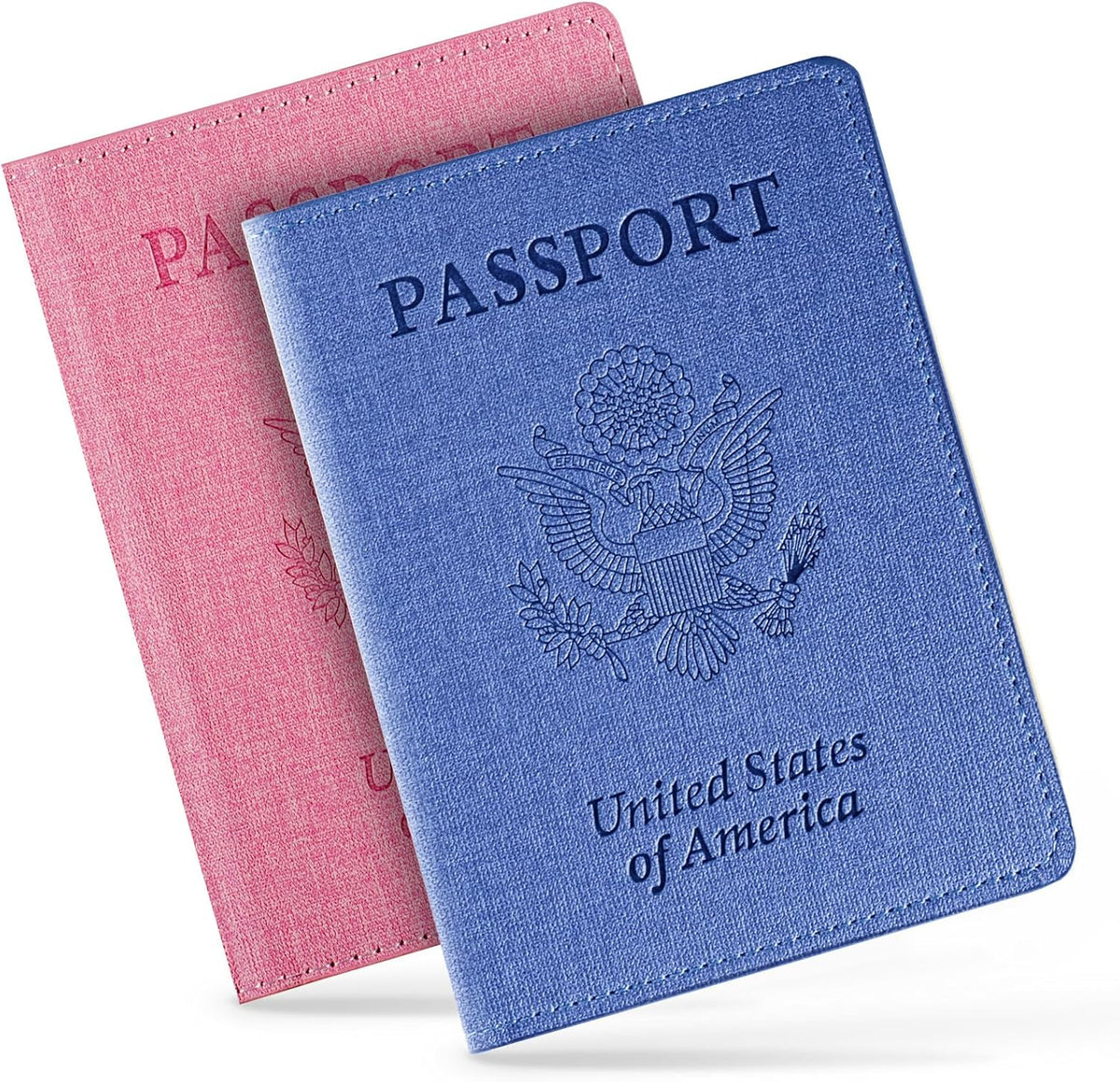 Passport Cover With Card Slots RFID Blocking-White&Black | PU Leather Lightweight slim travel passport cover wallet with 4pcs RFID Blocking Credit/ID card slots