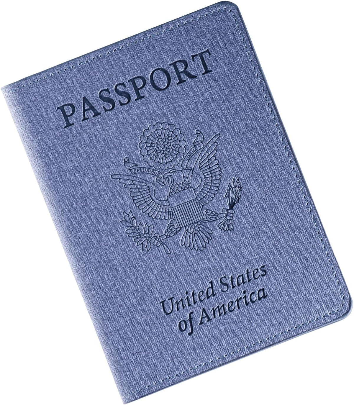 Passport Cover With Card Slots RFID Blocking-White&Black | PU Leather Lightweight slim travel passport cover wallet with 4pcs RFID Blocking Credit/ID card slots