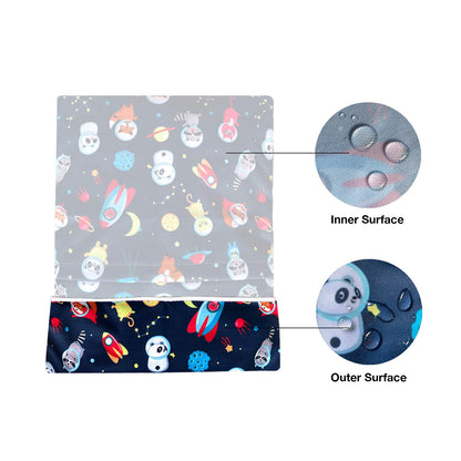 4pcs Waterproof Wet Bag Reusable for Wet Clothes Baby Diapers Stroller Swimsuit Travel Reusable toiletries Pouch Small and Larger Electronics case 4 Pack (Blue Sky)