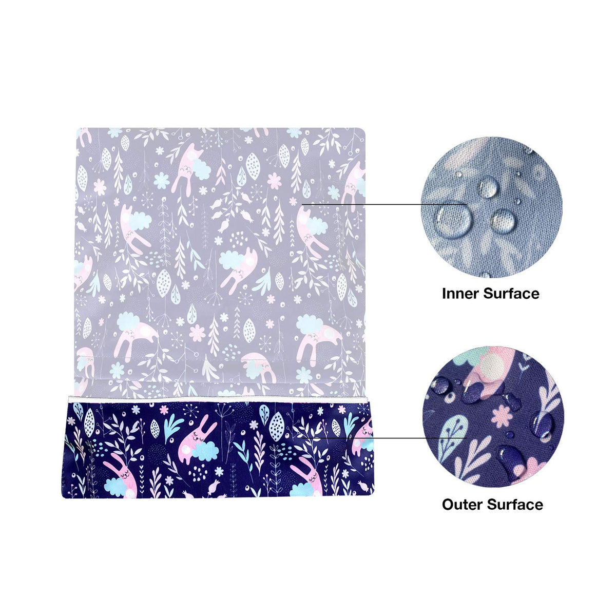 4pcs Waterproof Wet Bag Reusable for Wet Clothes Baby Diapers Stroller Swimsuit Travel Reusable toiletries Pouch Small and Larger Electronics case 4 Pack (Blue Sky)