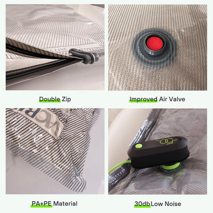 Vacuum Bags for Travel with USB Pump, Carry-on Size Compression Packing for Luggage and Suitcase, Space Saver Bags for Clothes and Clothing Travel