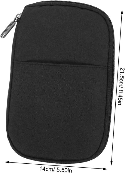 Travel Holder Multi-functional Zipper Design Case Large Capacity Travel Document Organizer for Id Cards and Tickets Portable and Bag