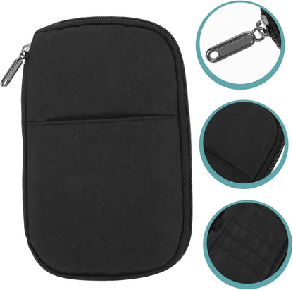 Travel Holder Multi-functional Zipper Design Case Large Capacity Travel Document Organizer for Id Cards and Tickets Portable and Bag