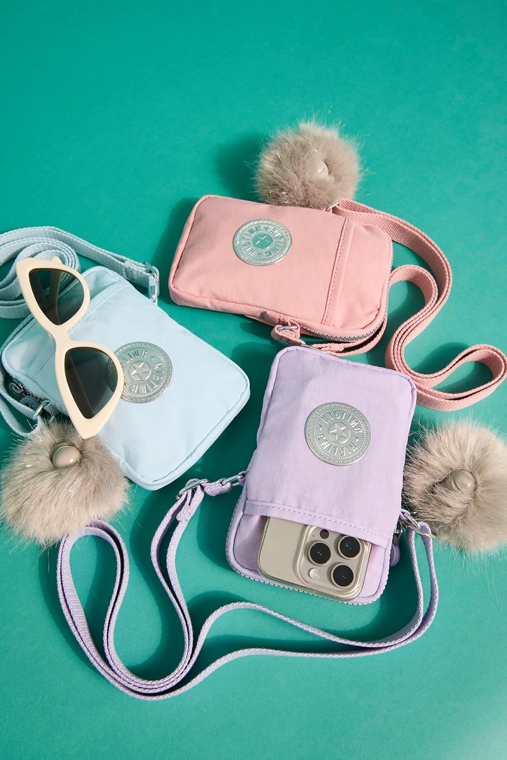 Women's Tally Minibag, Lightweight Crossbody Mini Bag, Nylon Phone Bag - Colors B
