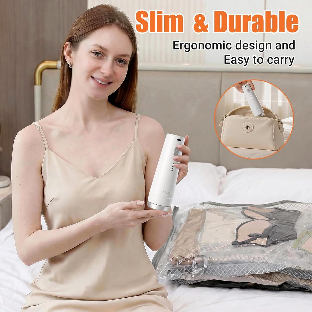 Vacuum Storage Bags for Travel with Rechargeable Cordless Pump, 10 Pack Compression Packing Bags for Luggage and Suitcase, Space Saver Seal Bag for Clothes and Clothing
