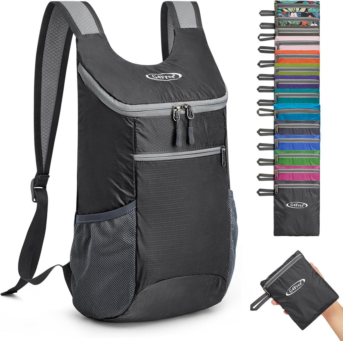 10L Lightweight Packable Hiking Backpack, Nylon Daypack Daily Travel | Water-Resistant Nylon, Weighing Only 4.59oz, Comfortable, Hiking, Travel, Cycling, Small Foldable Unisex Daypack (Blue)