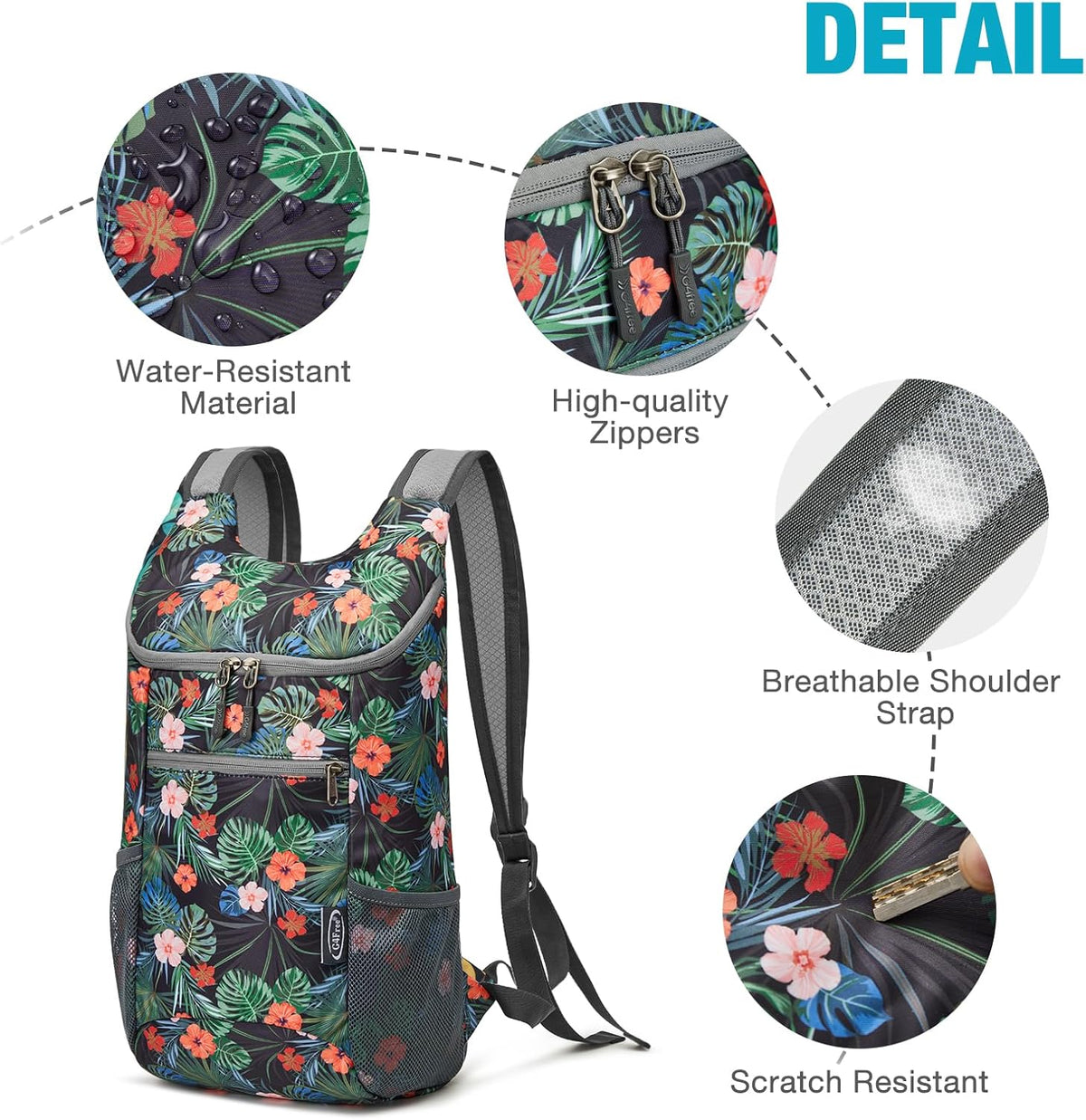 10L Lightweight Packable Hiking Backpack, Nylon Daypack Daily Travel | Water-Resistant Nylon, Weighing Only 4.59oz, Comfortable, Hiking, Travel, Cycling, Small Foldable Unisex Daypack (Blue)