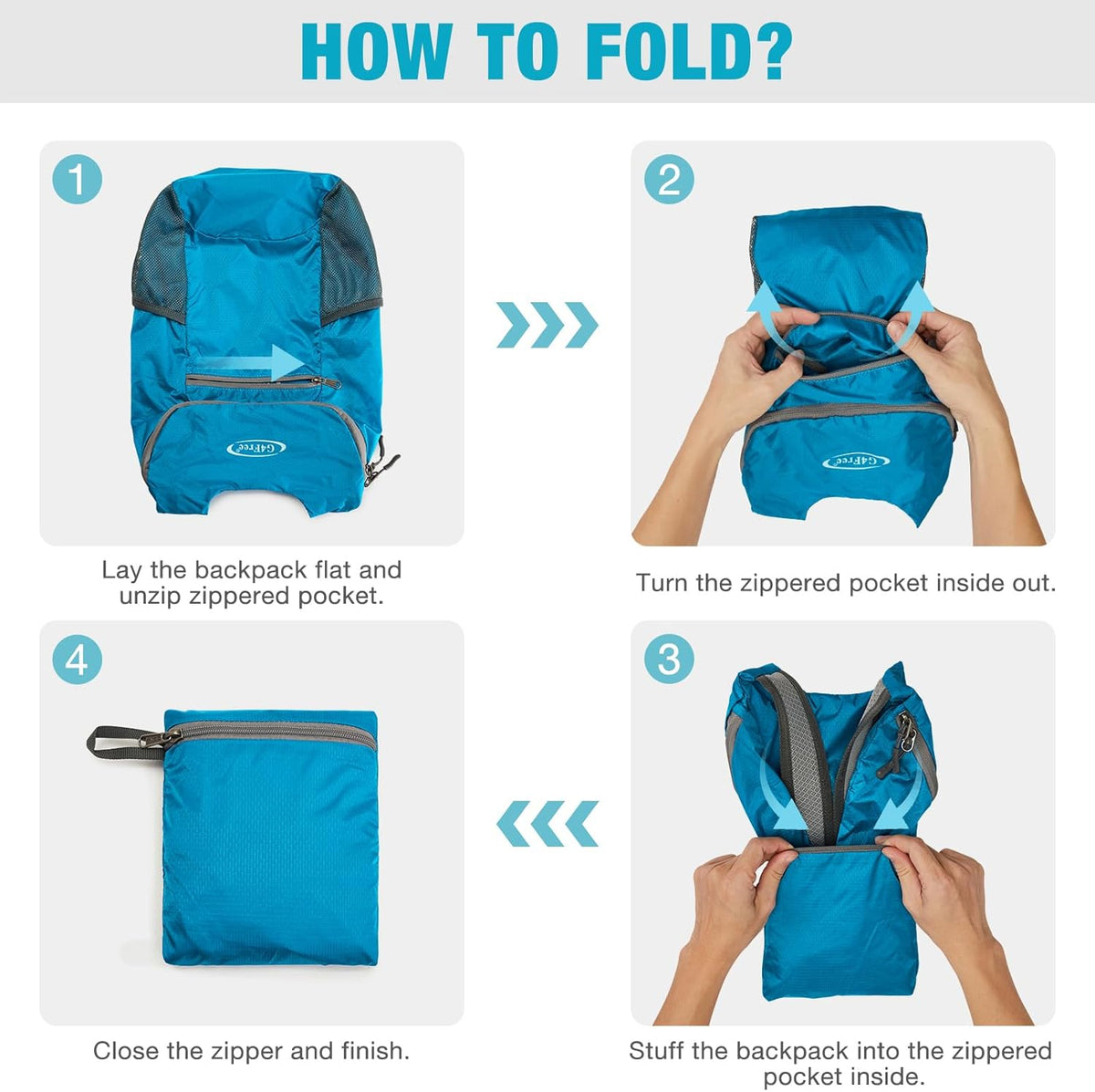 10L Lightweight Packable Hiking Backpack, Nylon Daypack Daily Travel | Water-Resistant Nylon, Weighing Only 4.59oz, Comfortable, Hiking, Travel, Cycling, Small Foldable Unisex Daypack (Blue)