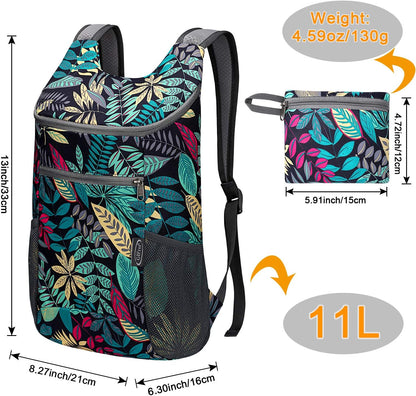 10L Lightweight Packable Hiking Backpack, Nylon Daypack Daily Travel | Water-Resistant Nylon, Weighing Only 4.59oz, Comfortable, Hiking, Travel, Cycling, Small Foldable Unisex Daypack (Blue)