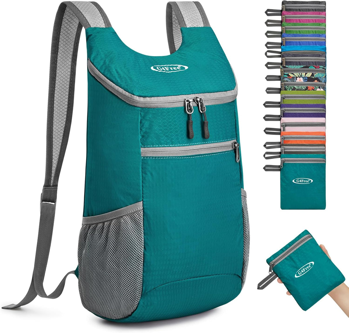 10L Lightweight Packable Hiking Backpack, Nylon Daypack Daily Travel | Water-Resistant Nylon, Weighing Only 4.59oz, Comfortable, Hiking, Travel, Cycling, Small Foldable Unisex Daypack (Blue)