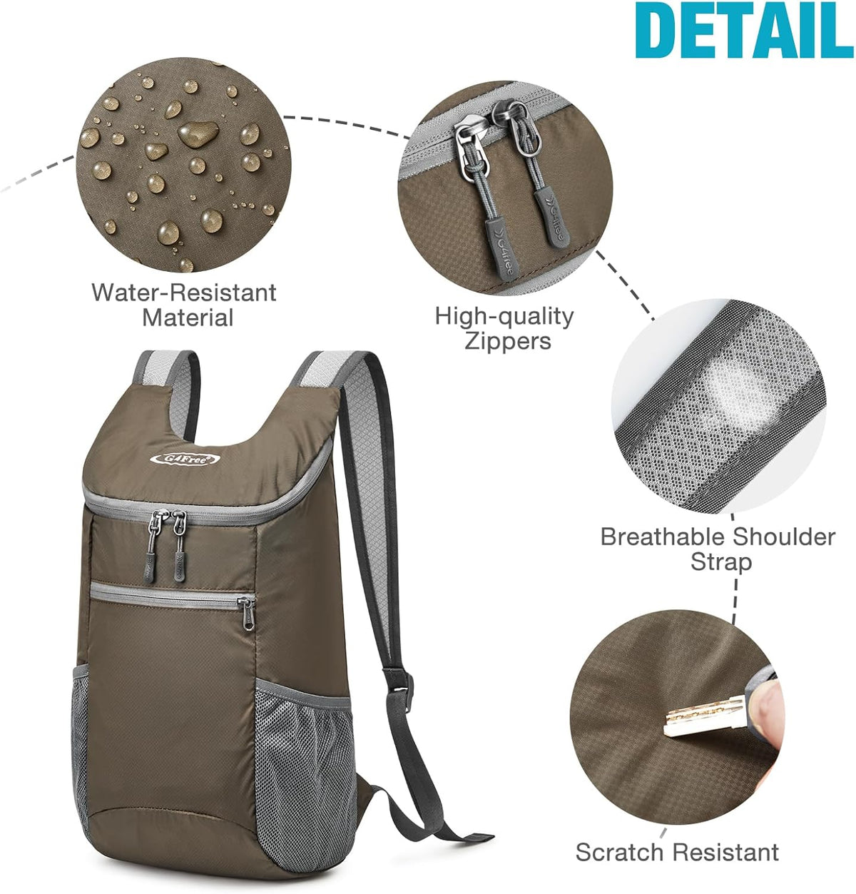10L Lightweight Packable Hiking Backpack, Nylon Daypack Daily Travel | Water-Resistant Nylon, Weighing Only 4.59oz, Comfortable, Hiking, Travel, Cycling, Small Foldable Unisex Daypack (Blue)