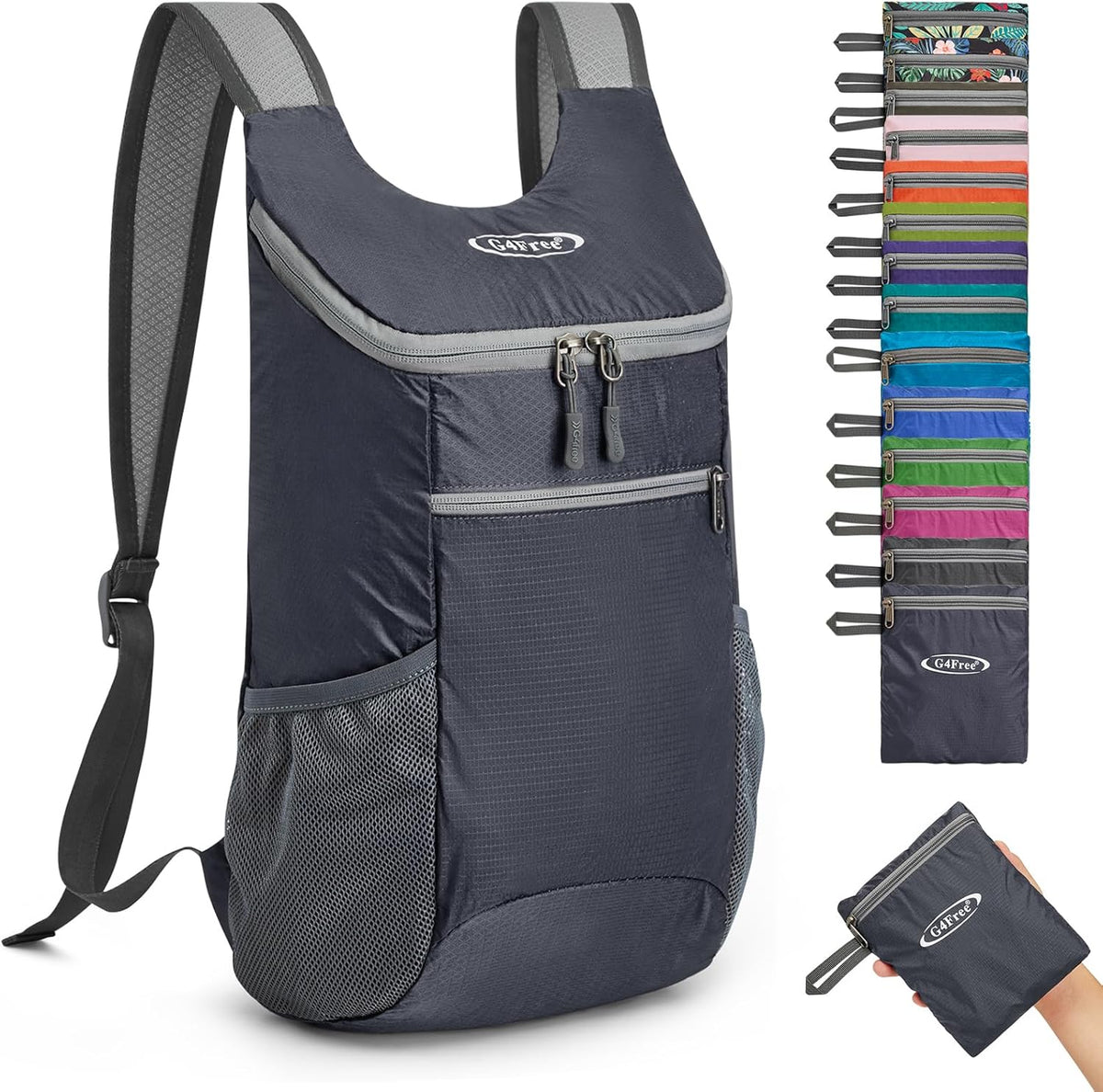 10L Lightweight Packable Hiking Backpack, Nylon Daypack Daily Travel | Water-Resistant Nylon, Weighing Only 4.59oz, Comfortable, Hiking, Travel, Cycling, Small Foldable Unisex Daypack (Blue)