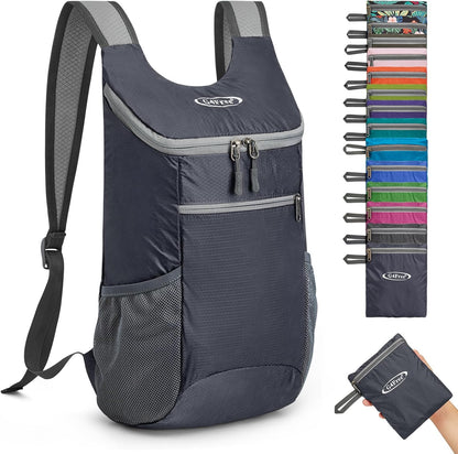 10L Lightweight Packable Hiking Backpack, Nylon Daypack Daily Travel | Water-Resistant Nylon, Weighing Only 4.59oz, Comfortable, Hiking, Travel, Cycling, Small Foldable Unisex Daypack (Blue)