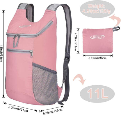 10L Lightweight Packable Hiking Backpack, Nylon Daypack Daily Travel | Water-Resistant Nylon, Weighing Only 4.59oz, Comfortable, Hiking, Travel, Cycling, Small Foldable Unisex Daypack (Blue)