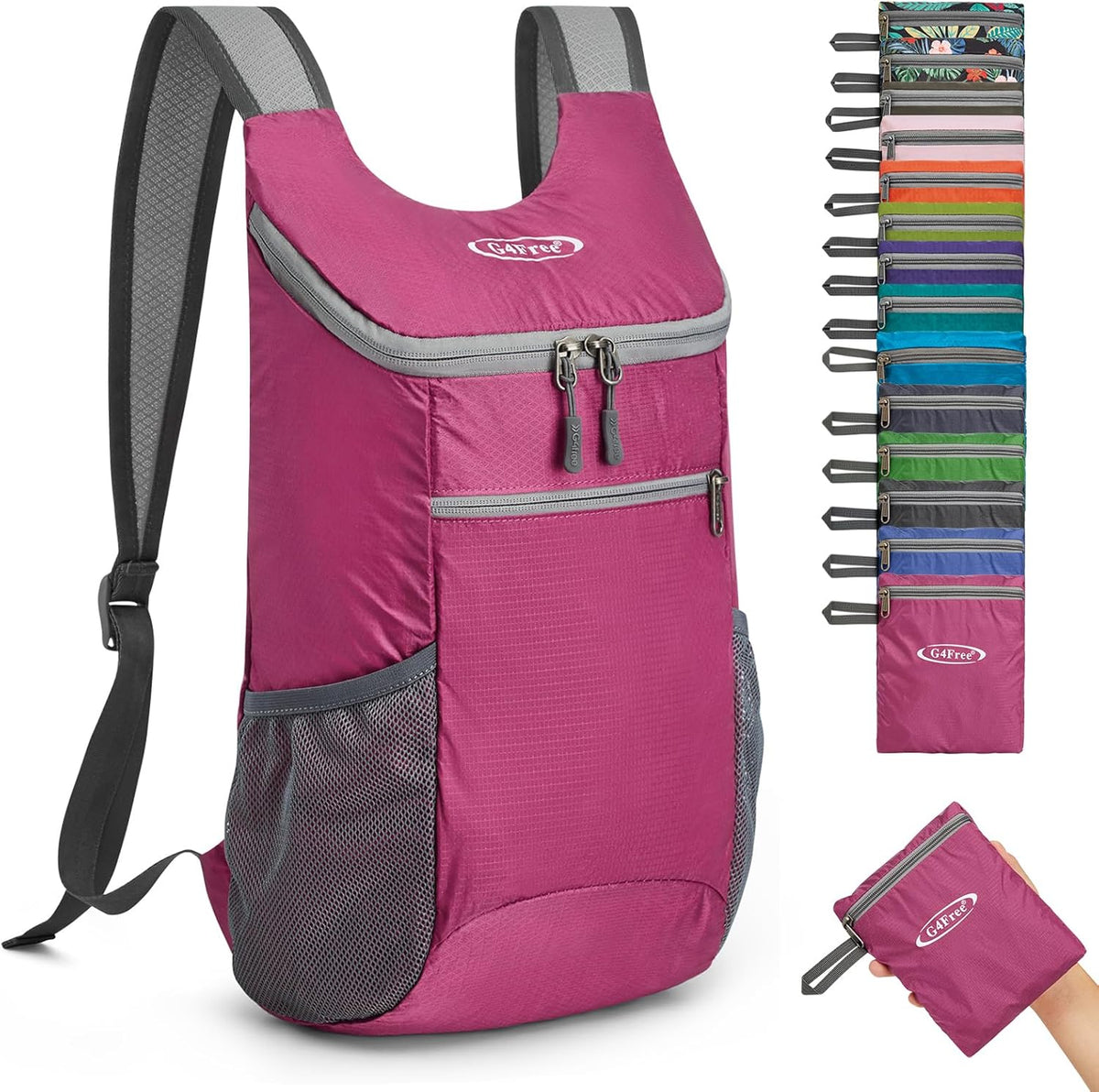 10L Lightweight Packable Hiking Backpack, Nylon Daypack Daily Travel | Water-Resistant Nylon, Weighing Only 4.59oz, Comfortable, Hiking, Travel, Cycling, Small Foldable Unisex Daypack (Blue)