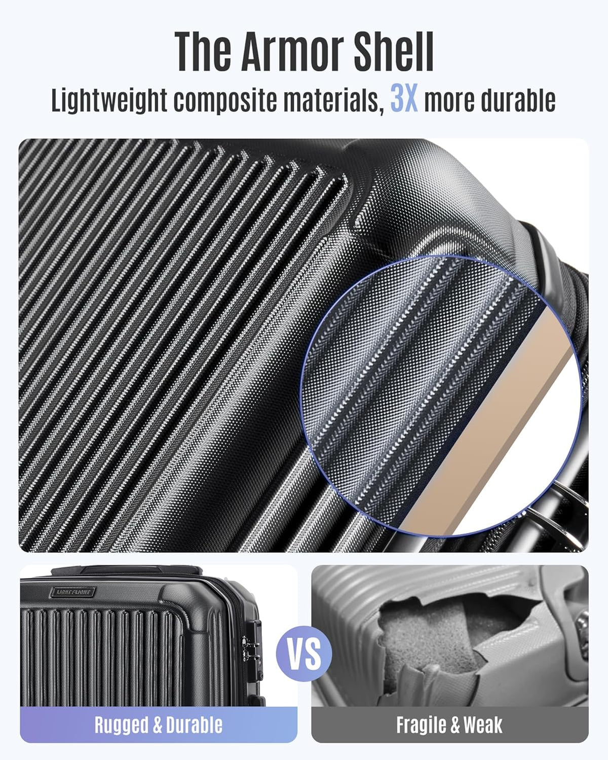 Carry On Luggage 22x14x9 Airline Approved, Dark Green | Airline Approved, Hard Shell with Wheels, Expandable Hardside, Lightweight, TSA Lock
