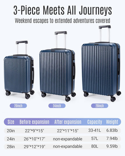 Carry On Luggage 22x14x9 Airline Approved, Dark Green | Airline Approved, Hard Shell with Wheels, Expandable Hardside, Lightweight, TSA Lock