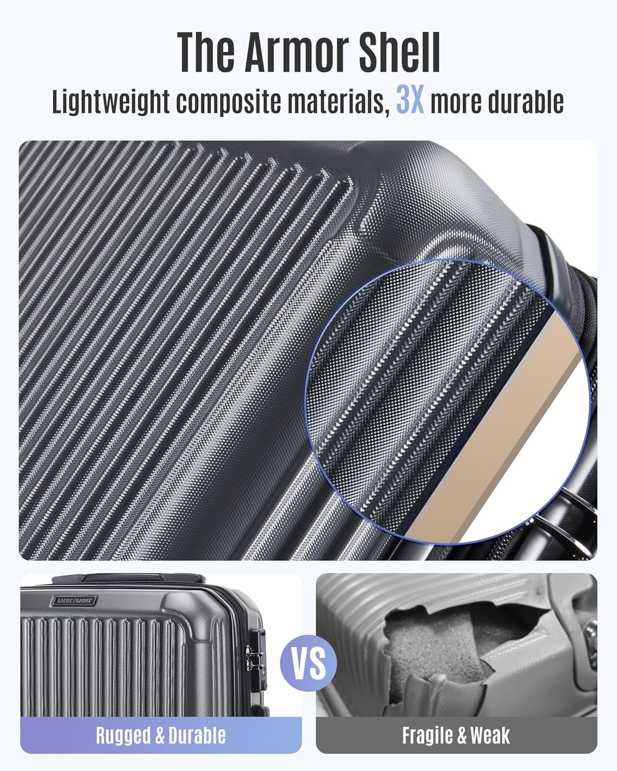 Carry On Luggage 22x14x9 Airline Approved, Dark Green | Airline Approved, Hard Shell with Wheels, Expandable Hardside, Lightweight, TSA Lock