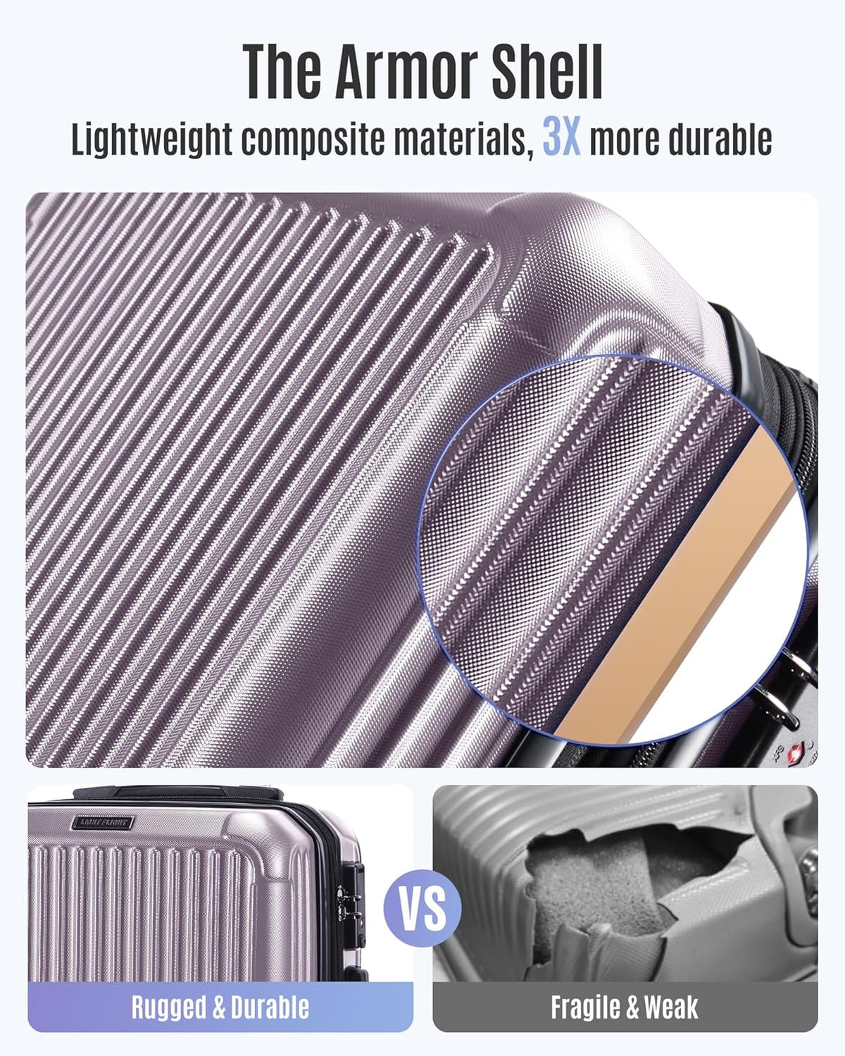 Carry On Luggage 22x14x9 Airline Approved, Dark Green | Airline Approved, Hard Shell with Wheels, Expandable Hardside, Lightweight, TSA Lock