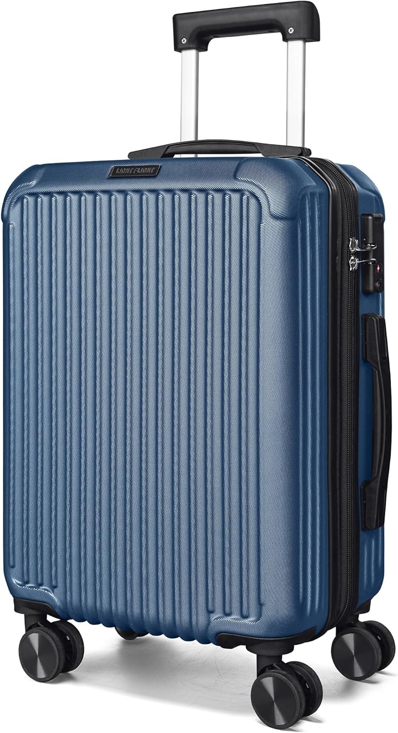 Carry On Luggage 22x14x9 Airline Approved, Dark Green | Airline Approved, Hard Shell with Wheels, Expandable Hardside, Lightweight, TSA Lock