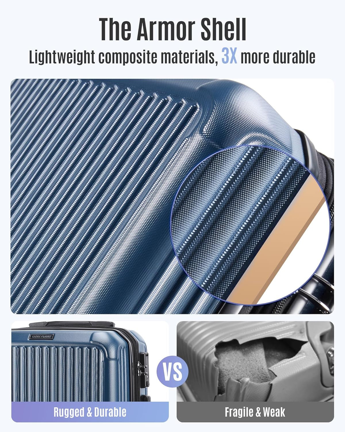 Carry On Luggage 22x14x9 Airline Approved, Dark Green | Airline Approved, Hard Shell with Wheels, Expandable Hardside, Lightweight, TSA Lock