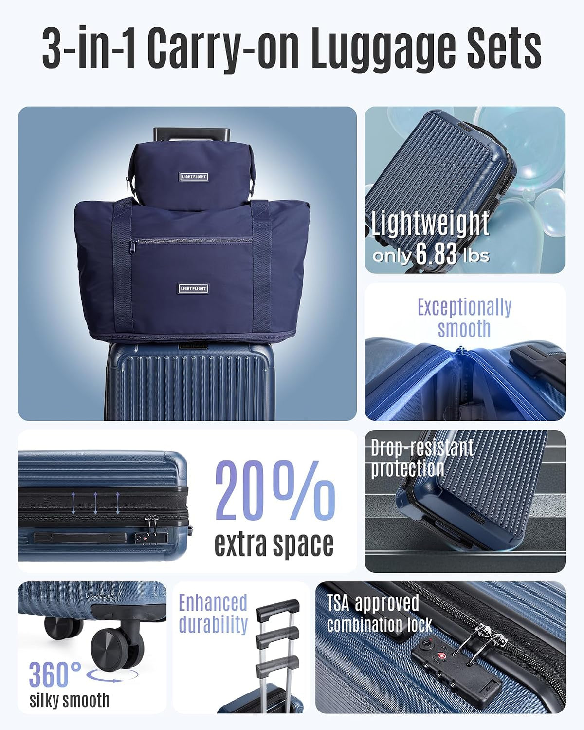 Carry On Luggage 22x14x9 Airline Approved, Dark Green | Airline Approved, Hard Shell with Wheels, Expandable Hardside, Lightweight, TSA Lock