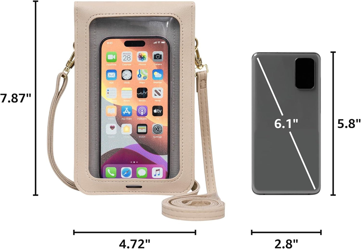 Small Crossbody Bags for Women, Leather Cell Phone Purse with Adjustable Strap, Handbags Bag for Travel Shopping