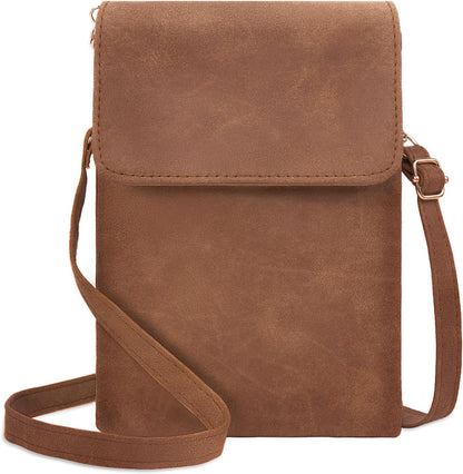 Small Crossbody Bags for Women, Leather Cell Phone Purse with Adjustable Strap, Handbags Bag for Travel Shopping