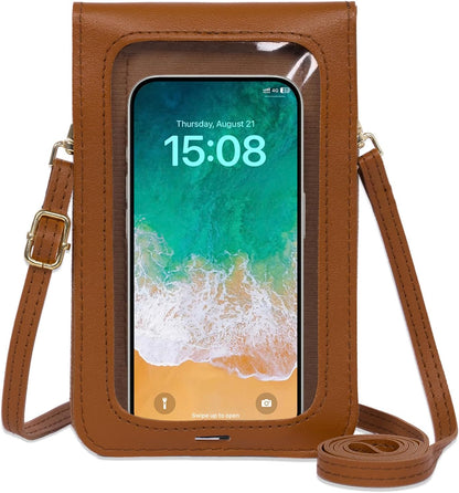 Small Crossbody Bags for Women, Leather Cell Phone Purse with Adjustable Strap, Handbags Bag for Travel Shopping