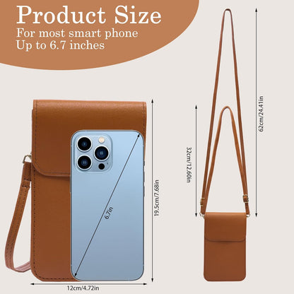 Small Crossbody Bags for Women, Leather Cell Phone Purse with Adjustable Strap, Handbags Bag for Travel Shopping
