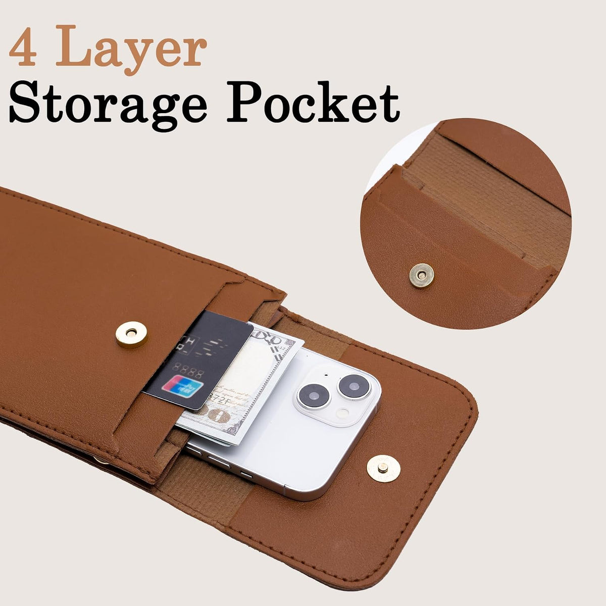 Small Crossbody Bags for Women, Leather Cell Phone Purse with Adjustable Strap, Handbags Bag for Travel Shopping
