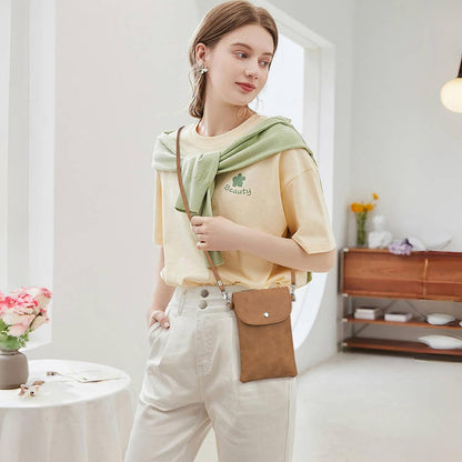 Small Crossbody Bags for Women, Leather Cell Phone Purse with Adjustable Strap, Handbags Bag for Travel Shopping