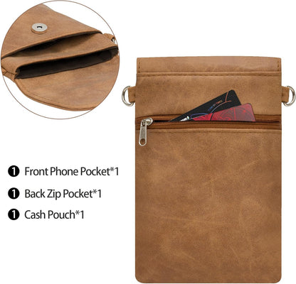Small Crossbody Bags for Women, Leather Cell Phone Purse with Adjustable Strap, Handbags Bag for Travel Shopping