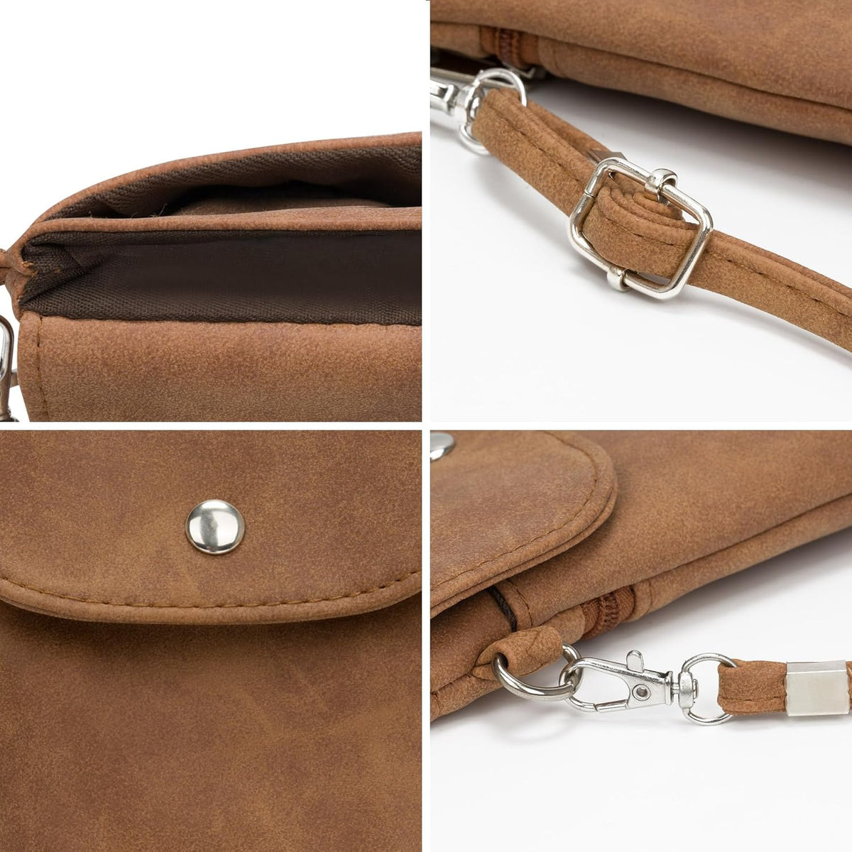 Small Crossbody Bags for Women, Leather Cell Phone Purse with Adjustable Strap, Handbags Bag for Travel Shopping