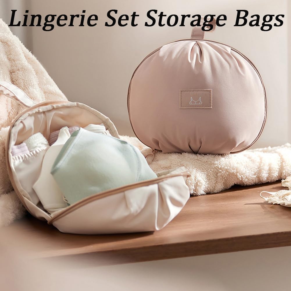 Lingerie Storage Bag Set Travel Underwear Organizer for Luggage, Portable Multi-Section Delicates Organizer