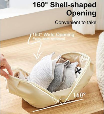 Lingerie Storage Bag Set Travel Underwear Organizer for Luggage, Portable Multi-Section Delicates Organizer