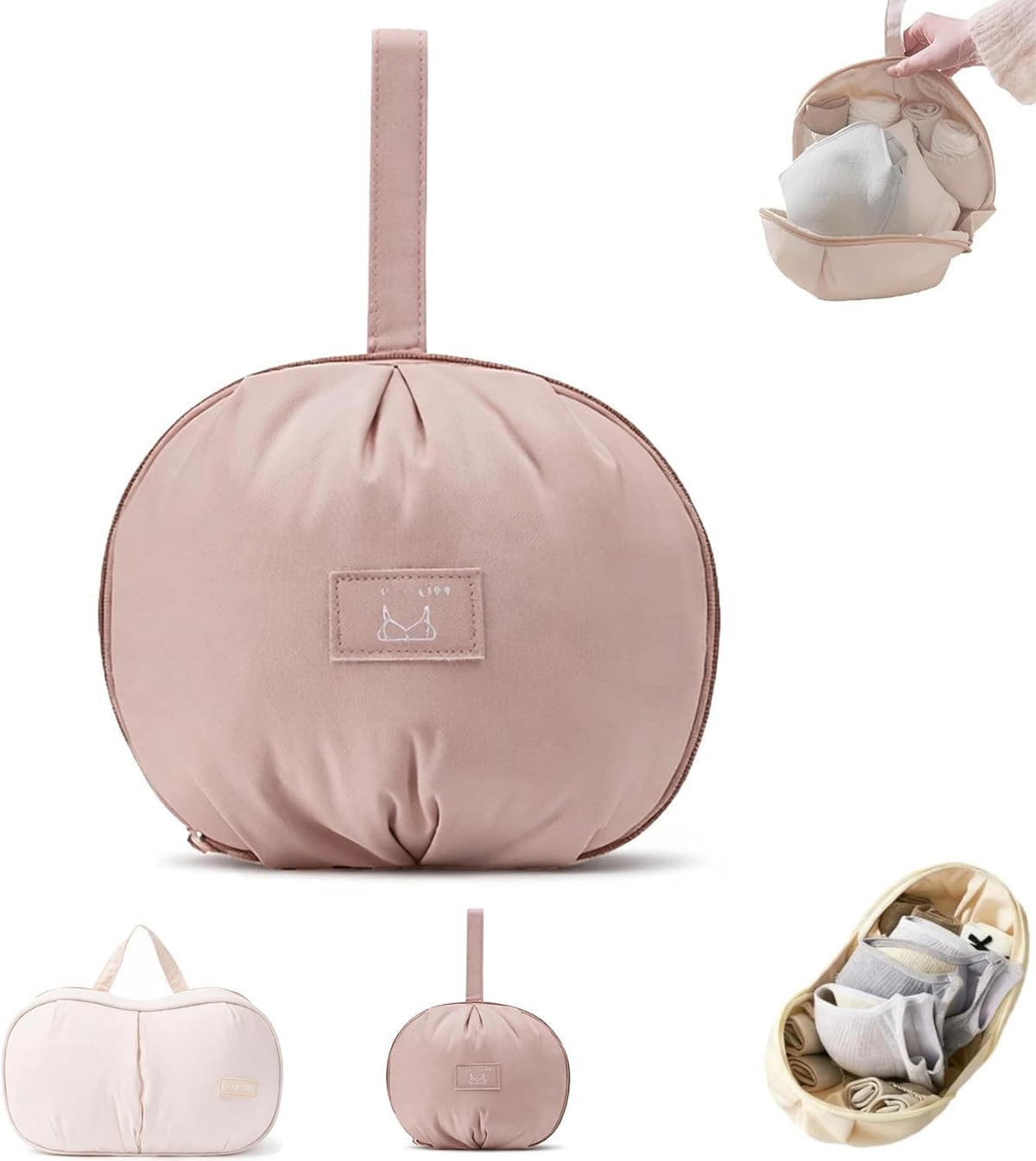 Lingerie Storage Bag Set Travel Underwear Organizer for Luggage, Portable Multi-Section Delicates Organizer