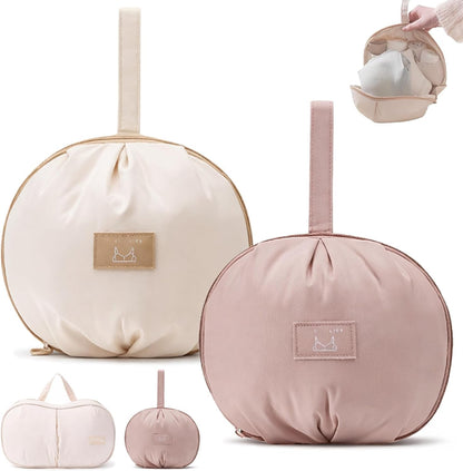 Lingerie Storage Bag Set Travel Underwear Organizer for Luggage, Portable Multi-Section Delicates Organizer