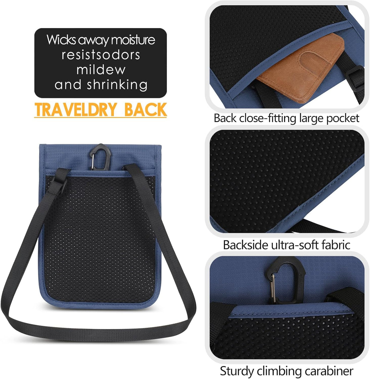 Travel Neck Wallet RFID Blocking – Hidden Passport Holder & Anti-Theft Money Pouch for Men & Women, Lightweight Concealed Undergarment Organizer with Adjustable Strap, Secure Document Holder