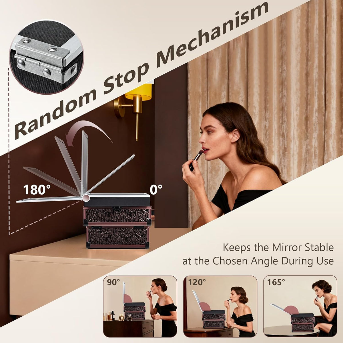 Makeup Train Case Makeup Case Organizer Portable Cosmetic Box Storage with 2 Trays Mirror Locking Make Up Travel Case for Nail Kits Cosmetics Craft Traveling Makeup Box Mermaid Pink