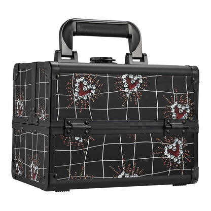 Makeup Train Case Makeup Case Organizer Portable Cosmetic Box Storage with 2 Trays Mirror Locking Make Up Travel Case for Nail Kits Cosmetics Craft Traveling Makeup Box Mermaid Pink